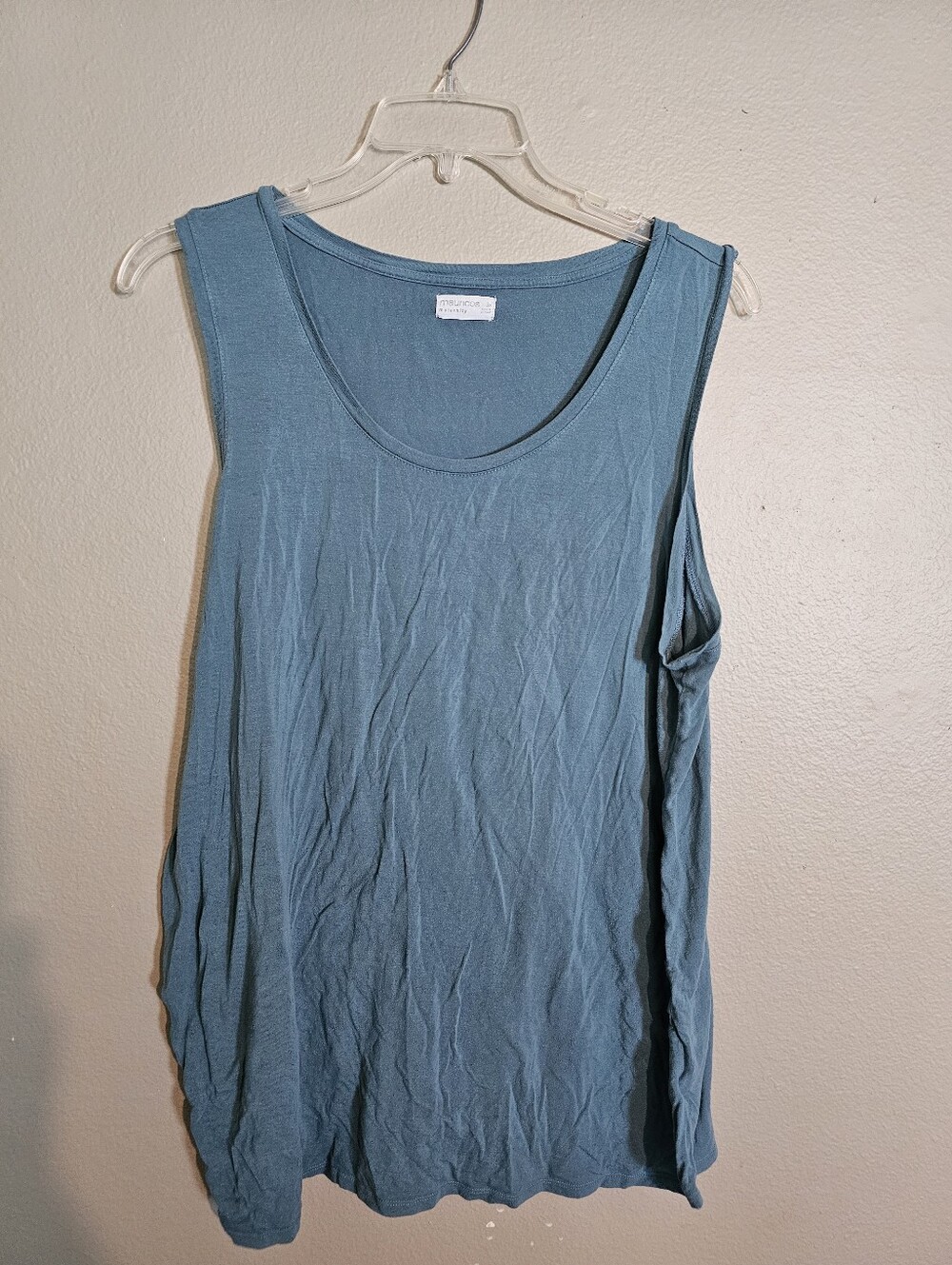 Everyday Sleeveless Tank Top - Teal Maternity 3x